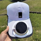Solar Fan Cap with Rechargeable Battery