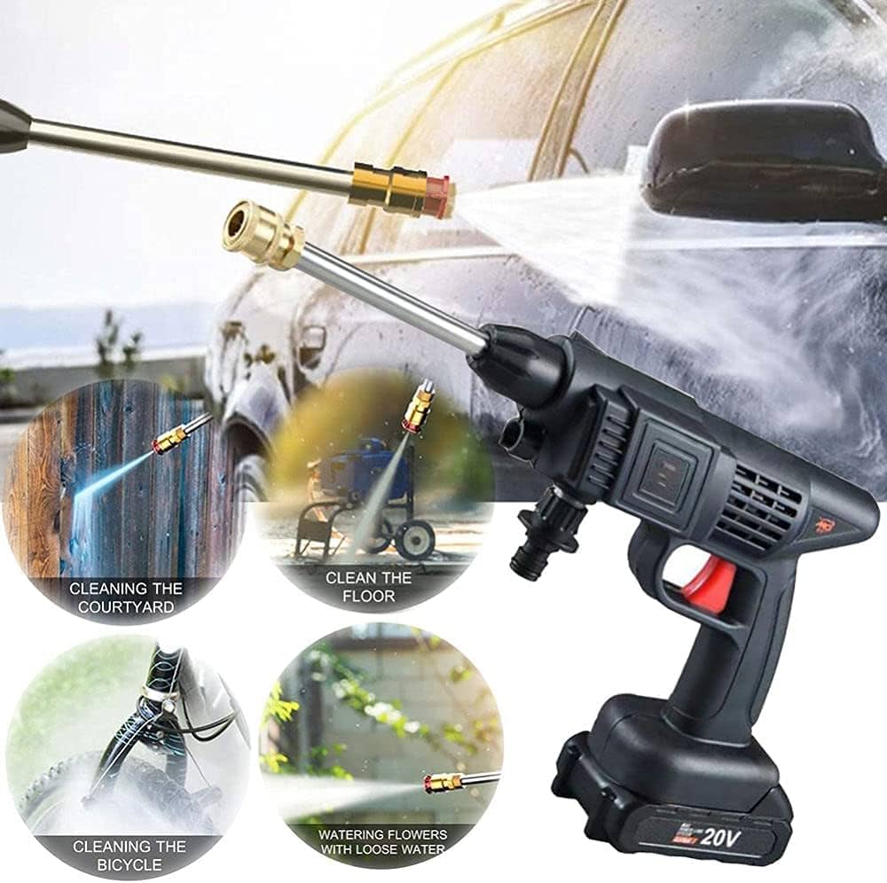 High Pressure Washer Gun | Cordless Car & Solar Home Cleaner