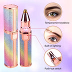 2‑in‑1 Electric Eyebrow Trimmer & Facial Hair Remover for Women - Compact & Rechargeable
