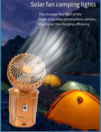 3 IN 1 PORTABLE SOLAR LATERN + FAN + POWER BANK