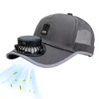Solar Fan Cap with Rechargeable Battery