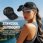 Solar Fan Cap with Rechargeable Battery