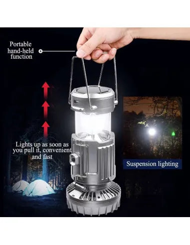 3 IN 1 PORTABLE SOLAR LATERN + FAN + POWER BANK