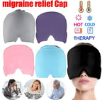 TheraICE Headache Relief Cap, Migraine Ice Pack Mask Products, Women Cooling Gel Hat, Face Cold Compress Head Wrap for Her Stress.