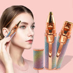 2‑in‑1 Electric Eyebrow Trimmer & Facial Hair Remover for Women - Compact & Rechargeable